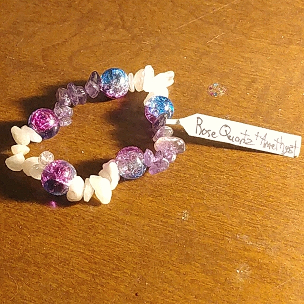 Genuine Gemstone stretch bracelet